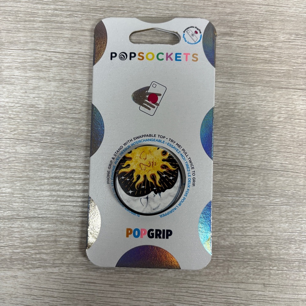PopSockets PopGrip Sun Moon Phone Grip & Stand with Swappable Top – New Sealed